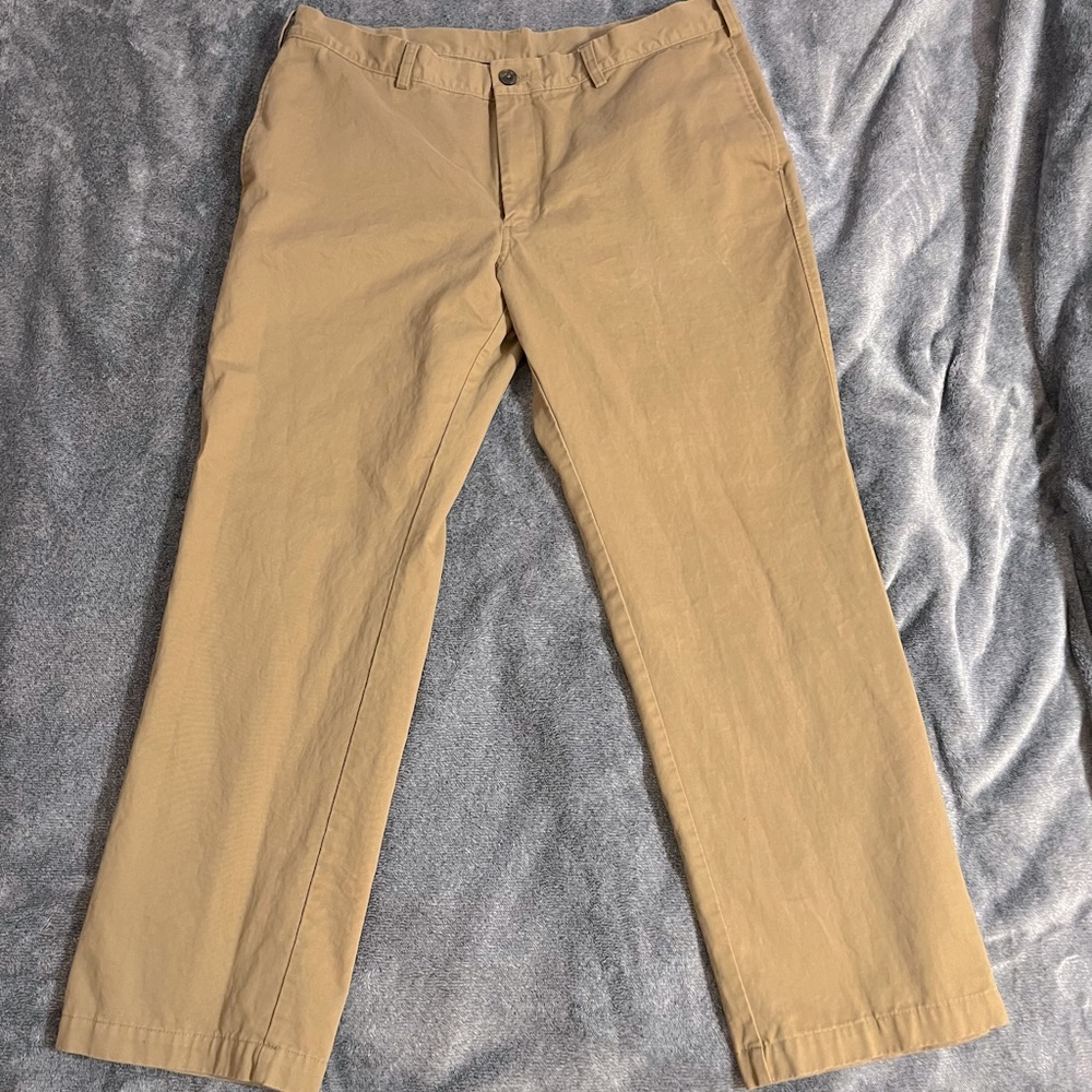 Haggar H26 Men’s Premium Stretch Classic Fit Dress Pants 38x30 - Tan